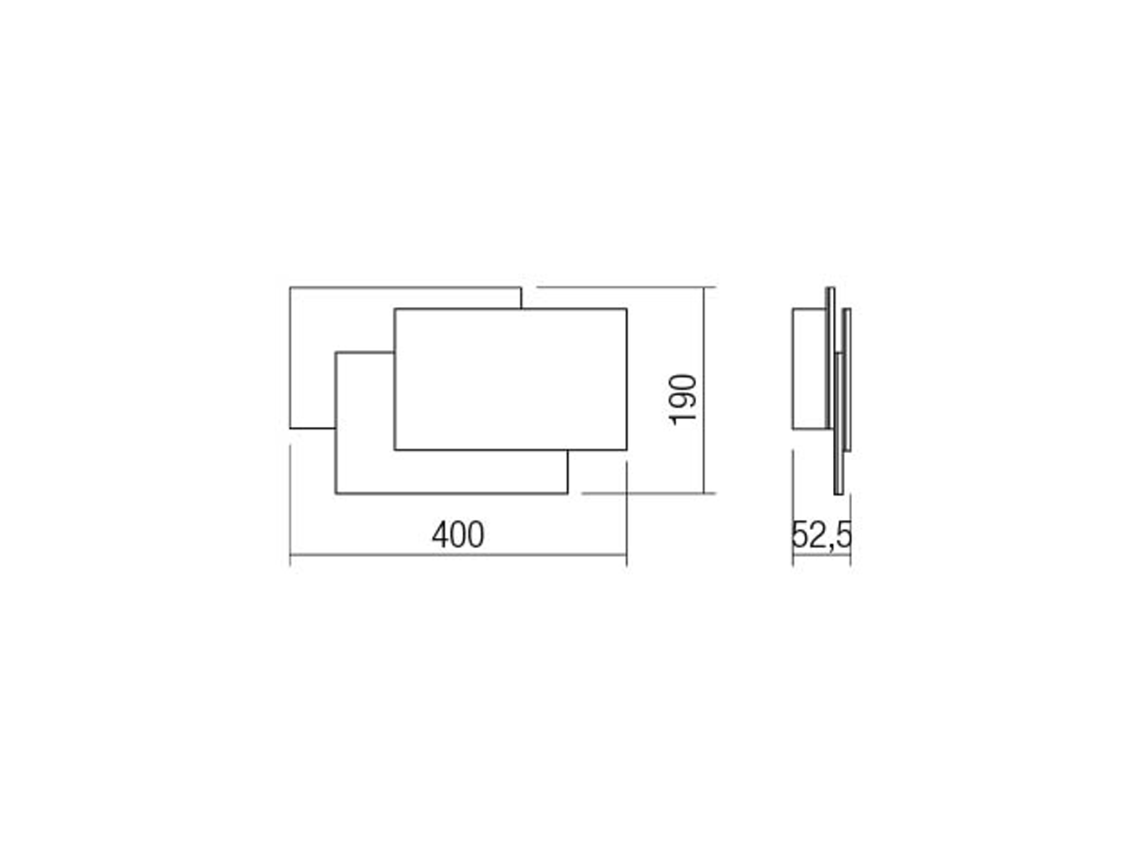 Nástěnné LED svítidlo Gamer matně bílé, 35,76W, 3000K, 40cm