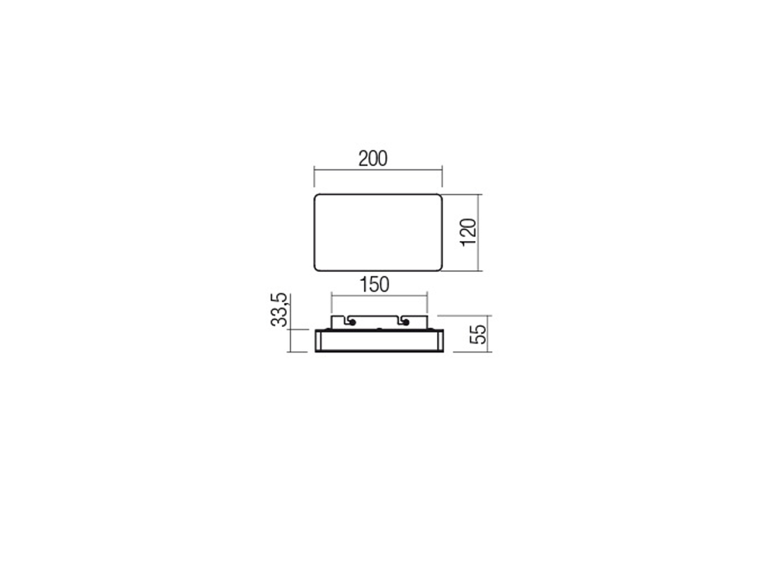 Nástěnné LED svítidlo Tablet pískově bílé, 17W, 3000K, 20cm