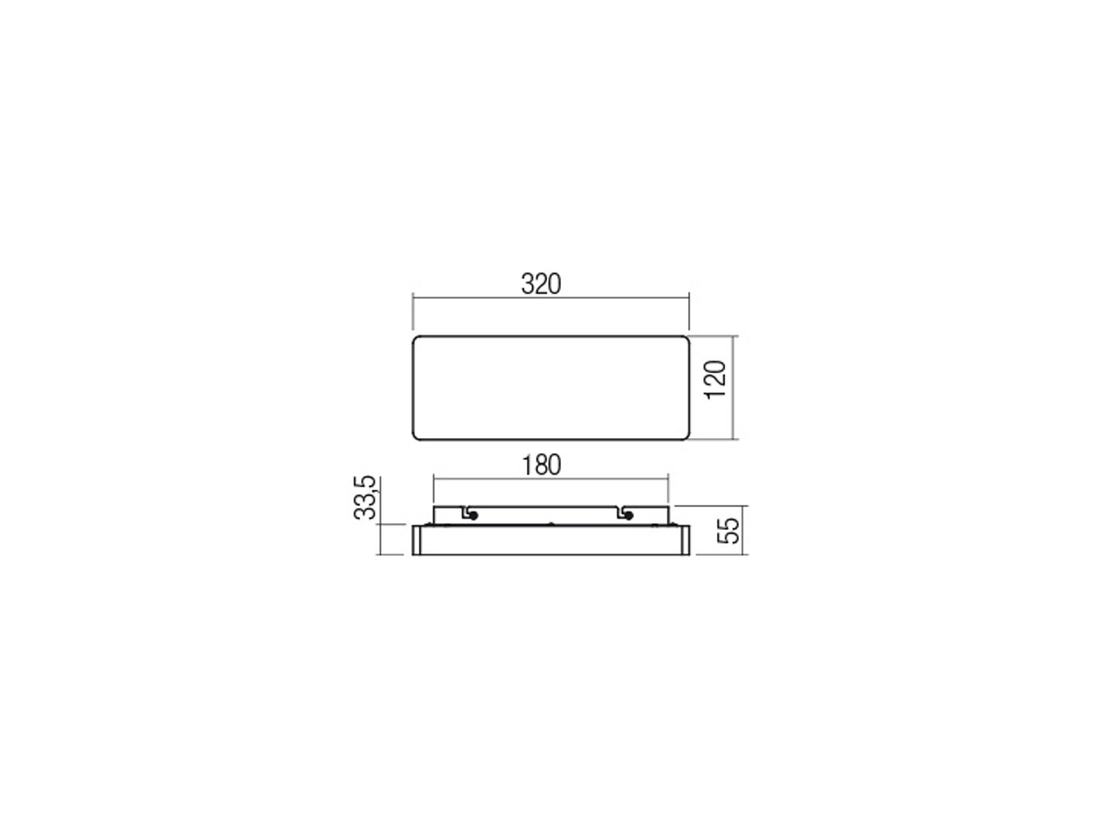 Nástěnné LED svítidlo Tablet pískově bílé, 20W, 3000K, 32cm