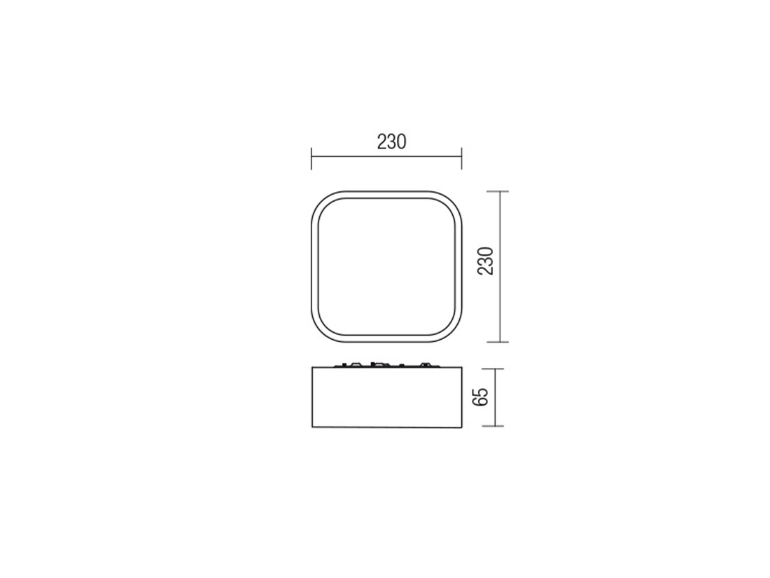 Stropní LED svítidlo Screen IP bílé, 14W, 3000K, 23cm, IP44