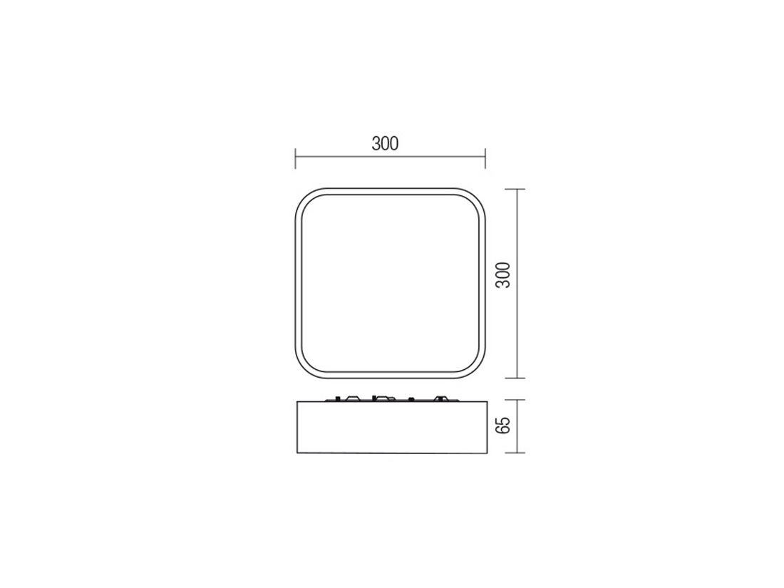 Stropní LED svítidlo Screen IP bílé, 30W, 3000K, 30cm, IP44