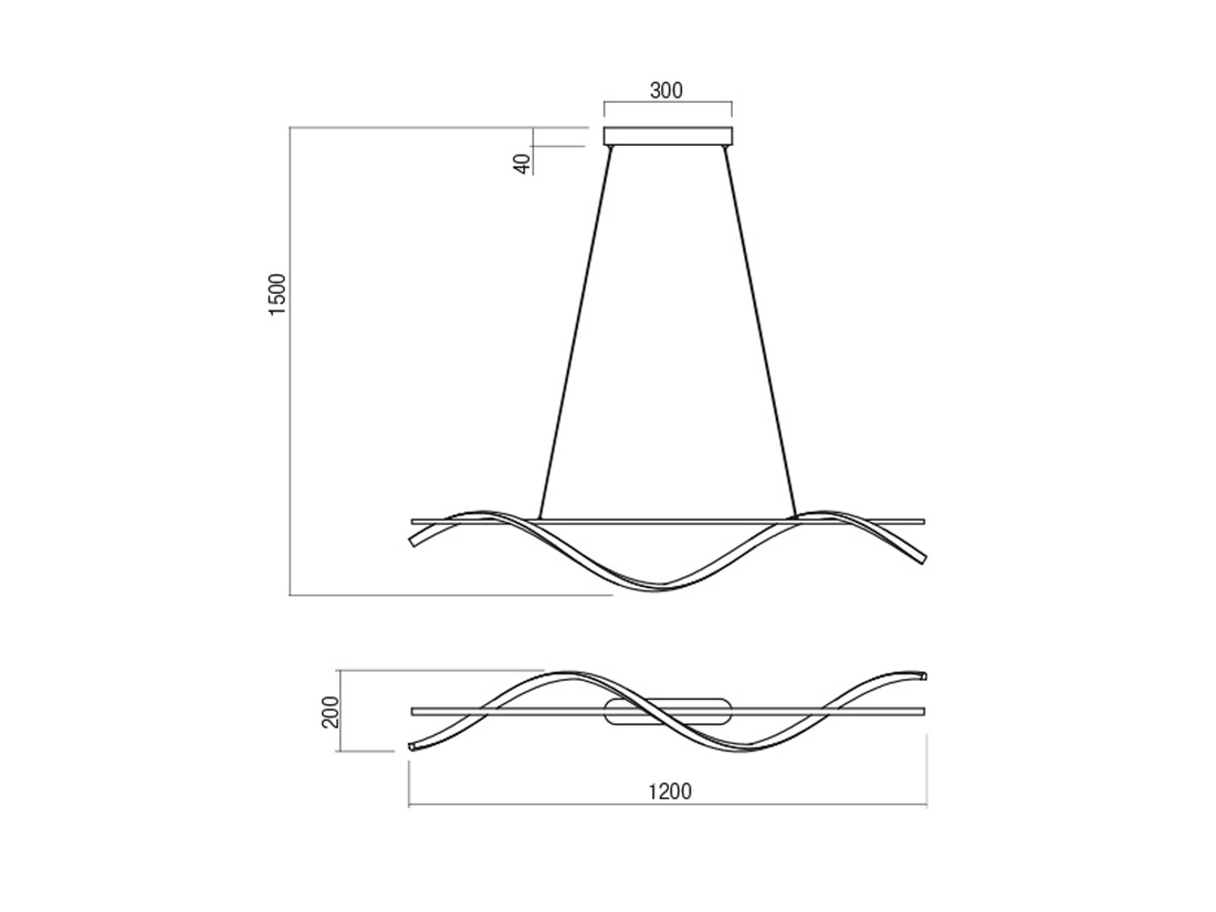 Závěsné LED svítidlo stmívatelné Savage pískově černé, 23W, 3000K, 120cm