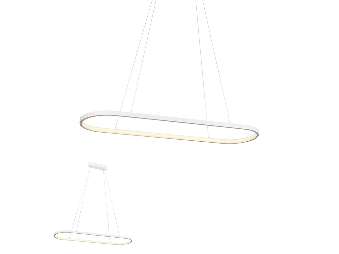 Závěsné LED svítidlo stmívatelné Lap pískově bílé, 32W, 3000K, 91cm