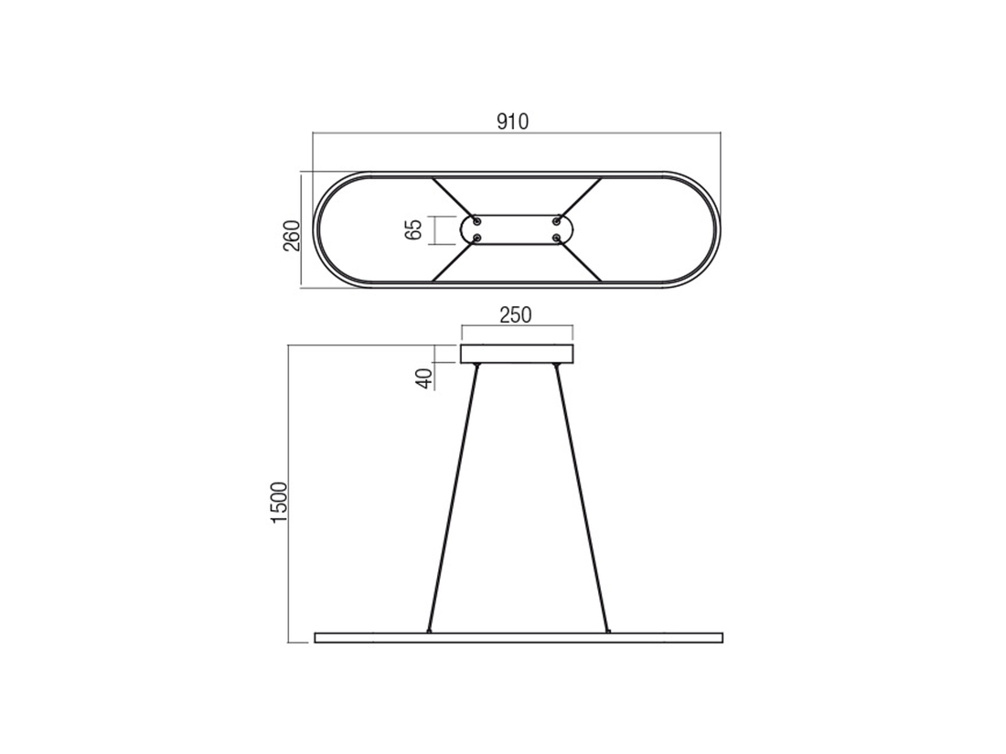 Závěsné LED svítidlo stmívatelné Lap pískově bílé, 32W, 3000K, 91cm