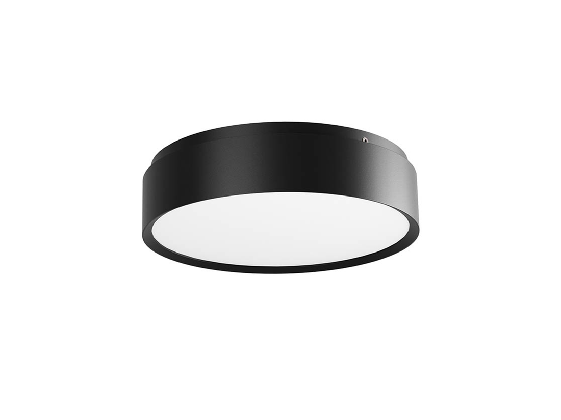 Stropní LED svítidlo stmívatelné Yomo pískově černá, 29W, 3000K, ø27cm