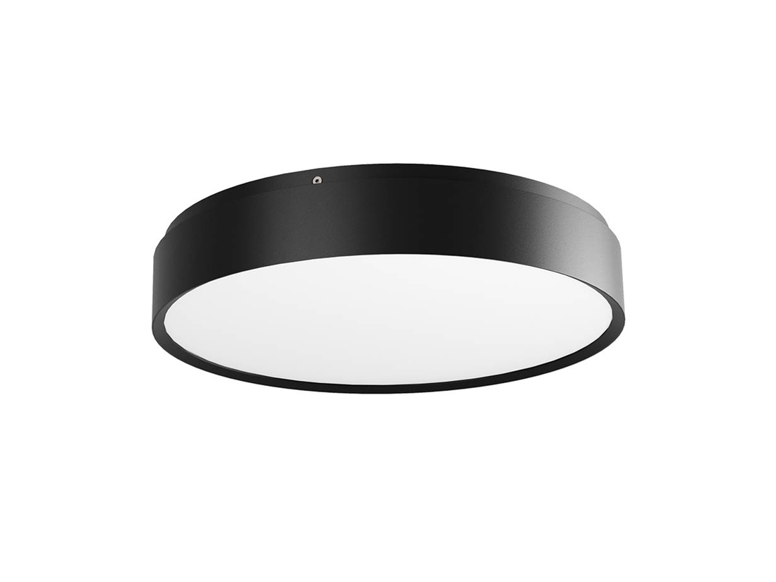 Stropní LED svítidlo stmívatelné Yomo pískově černé, 43,6W, 3000K, ø37cm