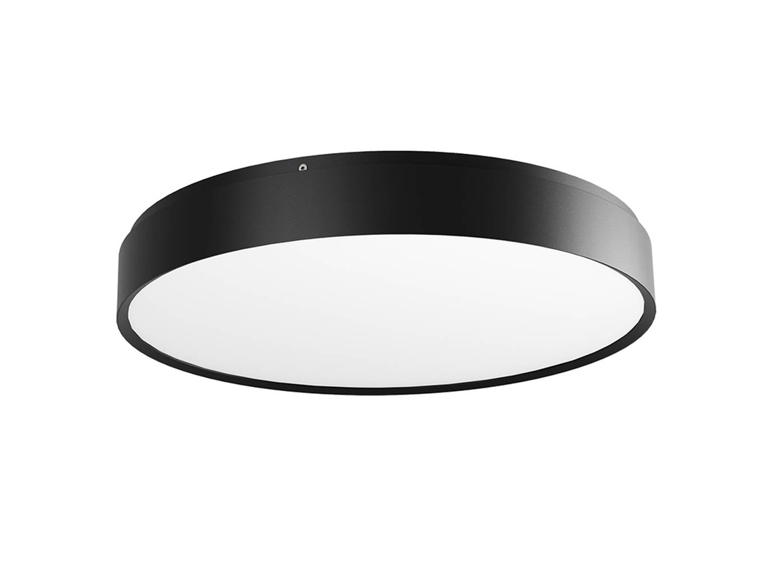 Stropní LED svítidlo stmívatelné Yomo pískově černé, 53,6W, 3000K, ø47cm