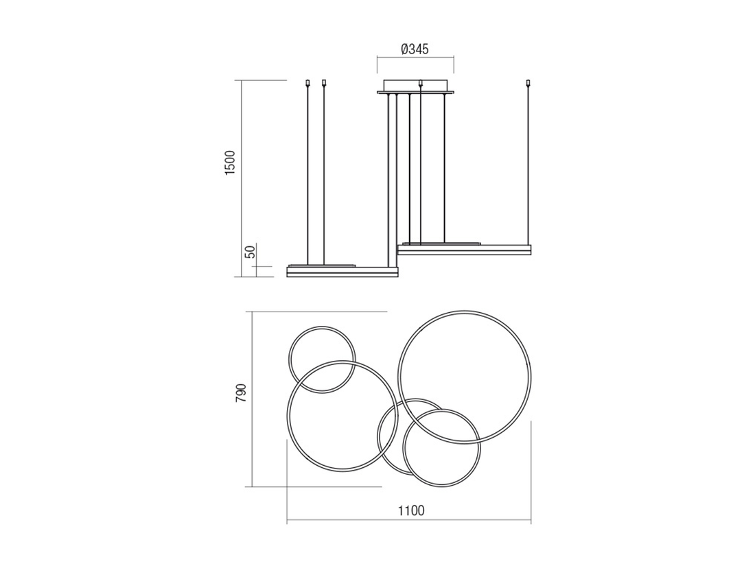 Závěsné LED svítidlo stmívatelné Sigua pískově bílé, 114W, 3000K, 110cm