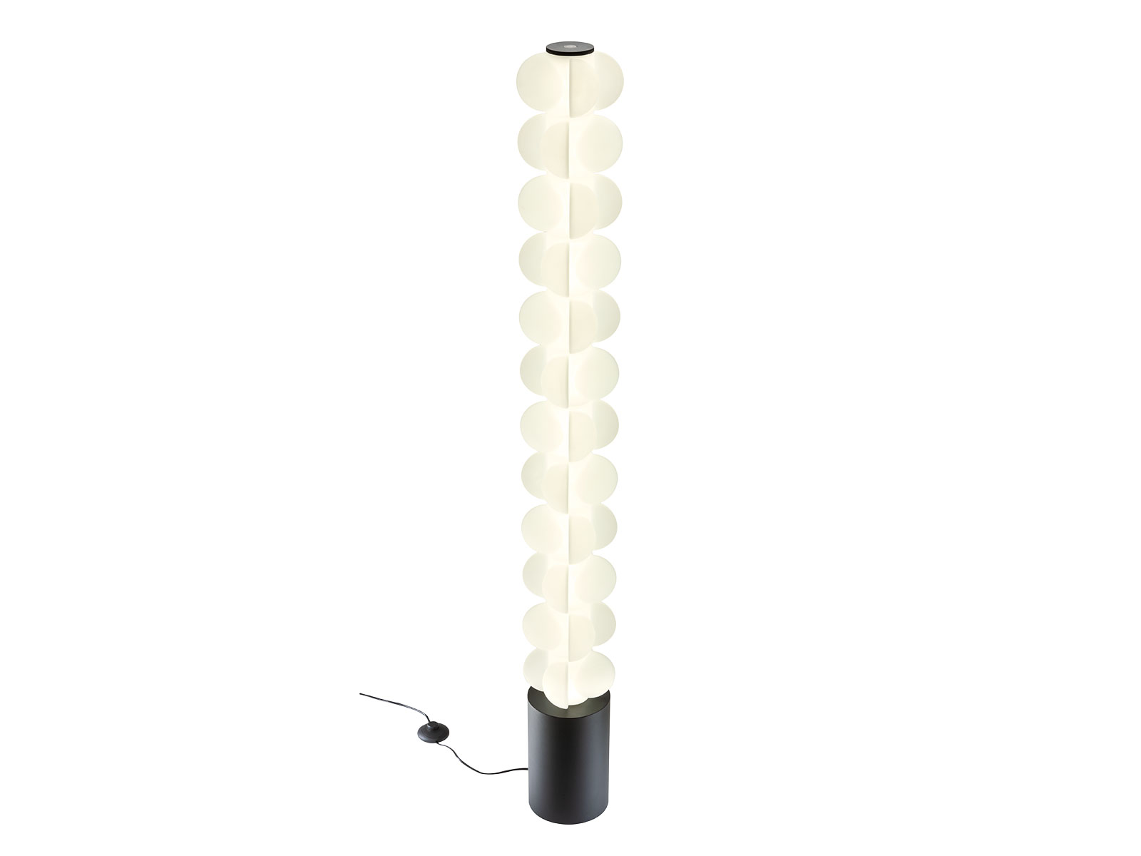 Stojací LED lampa Jaco černá, 52W, 3000K, 153cm