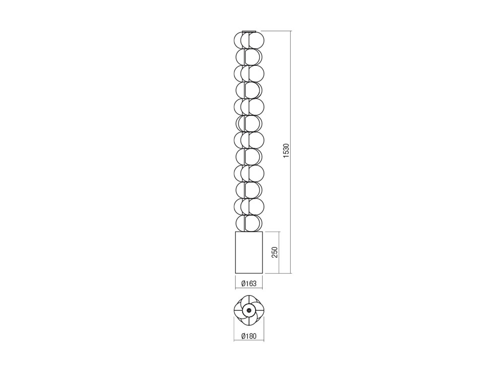Stojací LED lampa Jaco černá, 52W, 3000K, 153cm