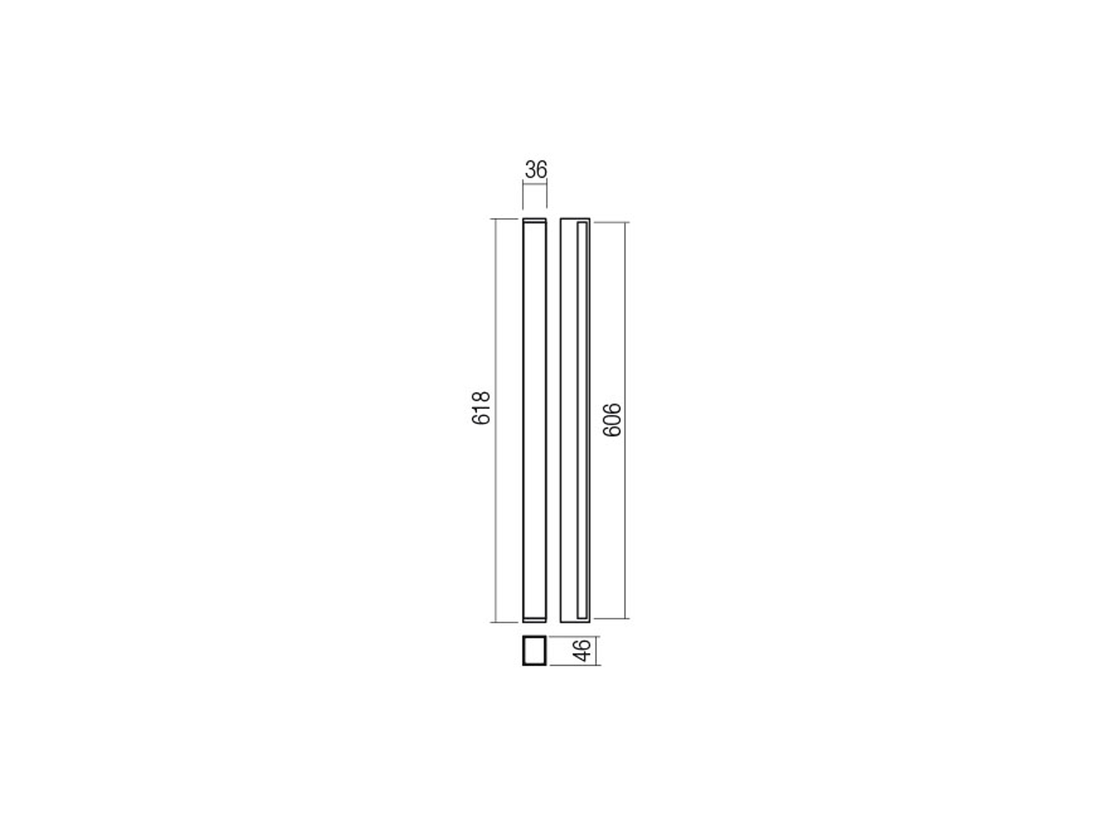 Nástěnné LED svítidlo Plot pískově černé, 21W, 3000K, 61cm