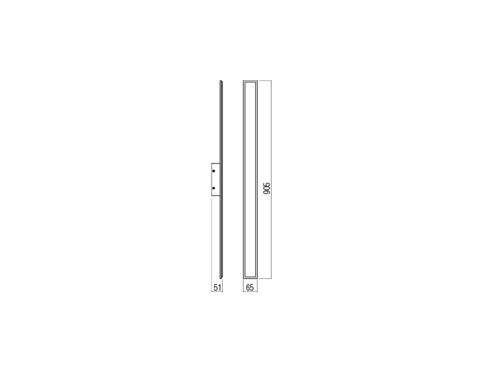Nástěnné LED svítidlo Wapi pískově černé, 23W, 3000K, 90cm