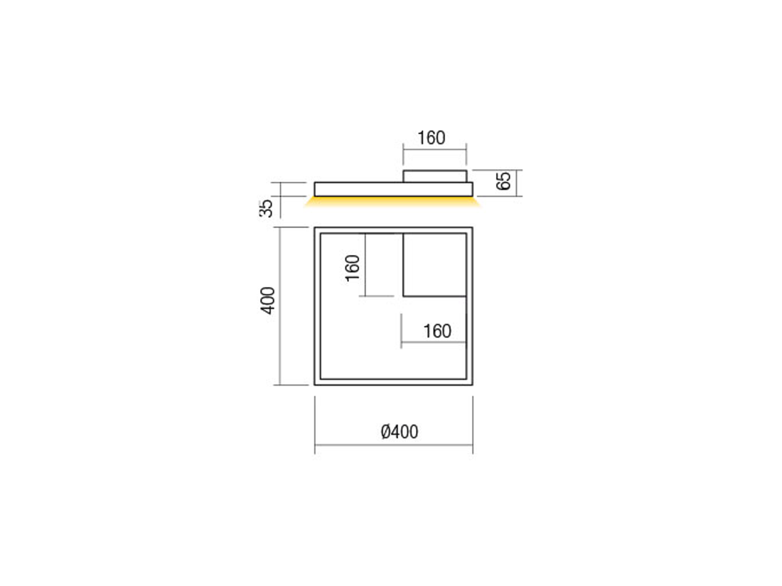 Nástěnné LED svítidlo Febe pískově bílé, 30W, 3000K, ø40cm