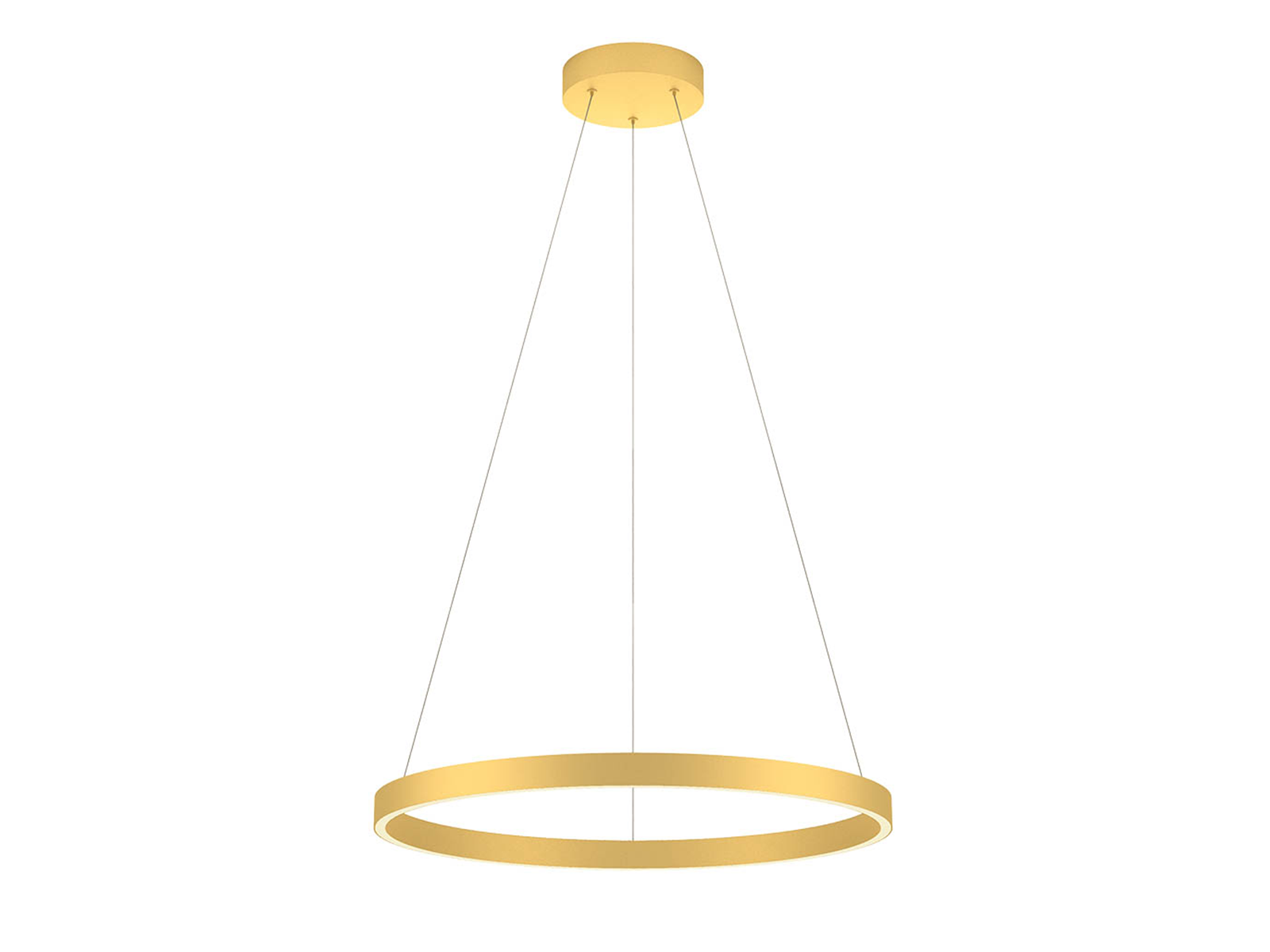 Závěsné LED svítidlo stmívatelné Febe matně zlaté, 37W, 4000K, ø60cm