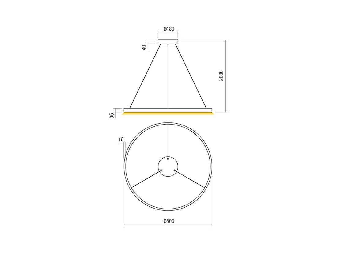 Závěsné LED svítidlo stmívatelné Febe pískově bílé, 50W, 3000K, ø80cm