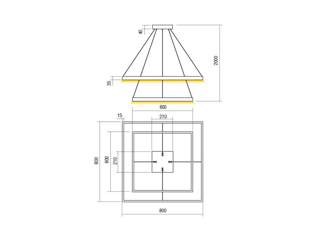 Závěsné LED svítidlo stmívatelné Febe pískově bílé, 100W, 4000K, 80cm