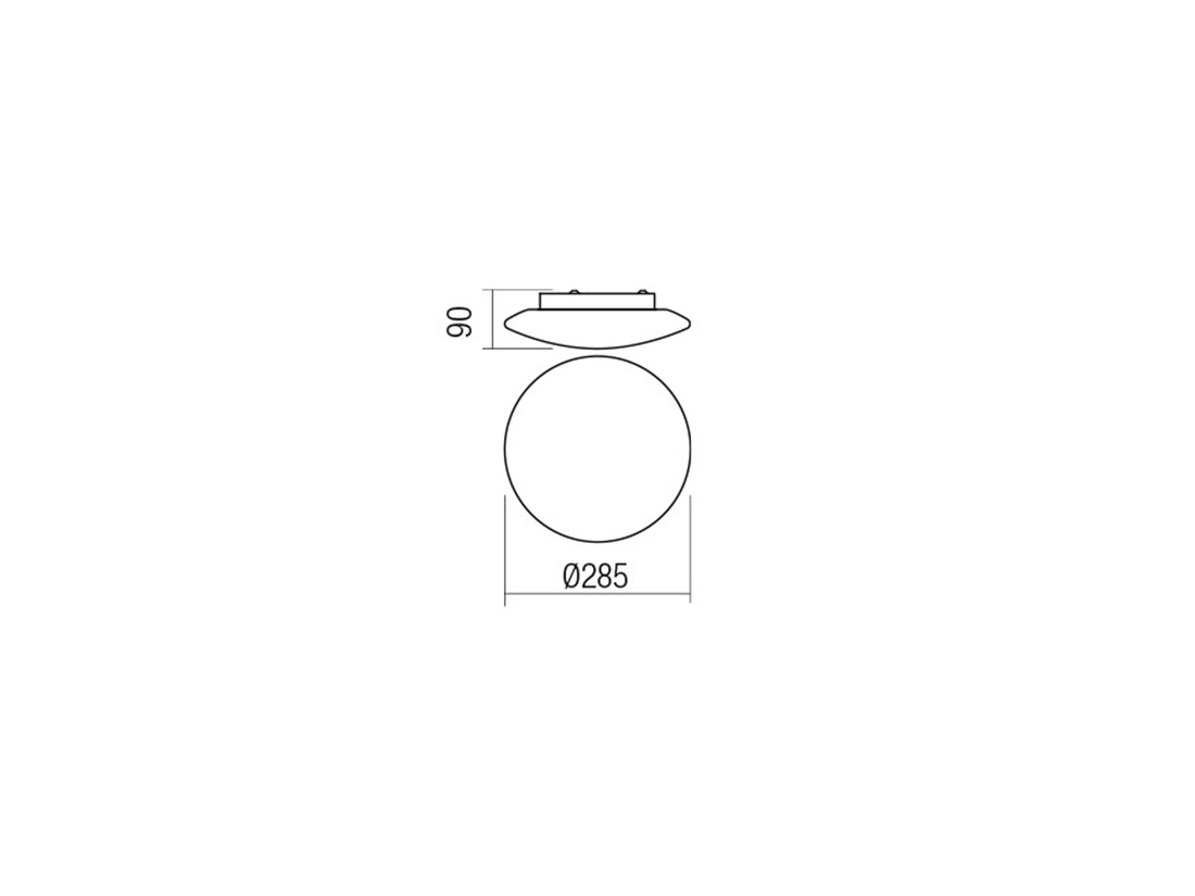 Stropní LED svítidlo Antiba bílé, 17W, 3000K, ø28,5cm, IP44
