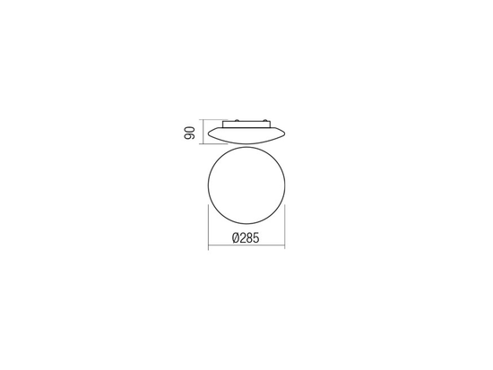 Koupelnové stropní LED svítidlo Antiba bílé, 17W, 3000K, ø28,5cm