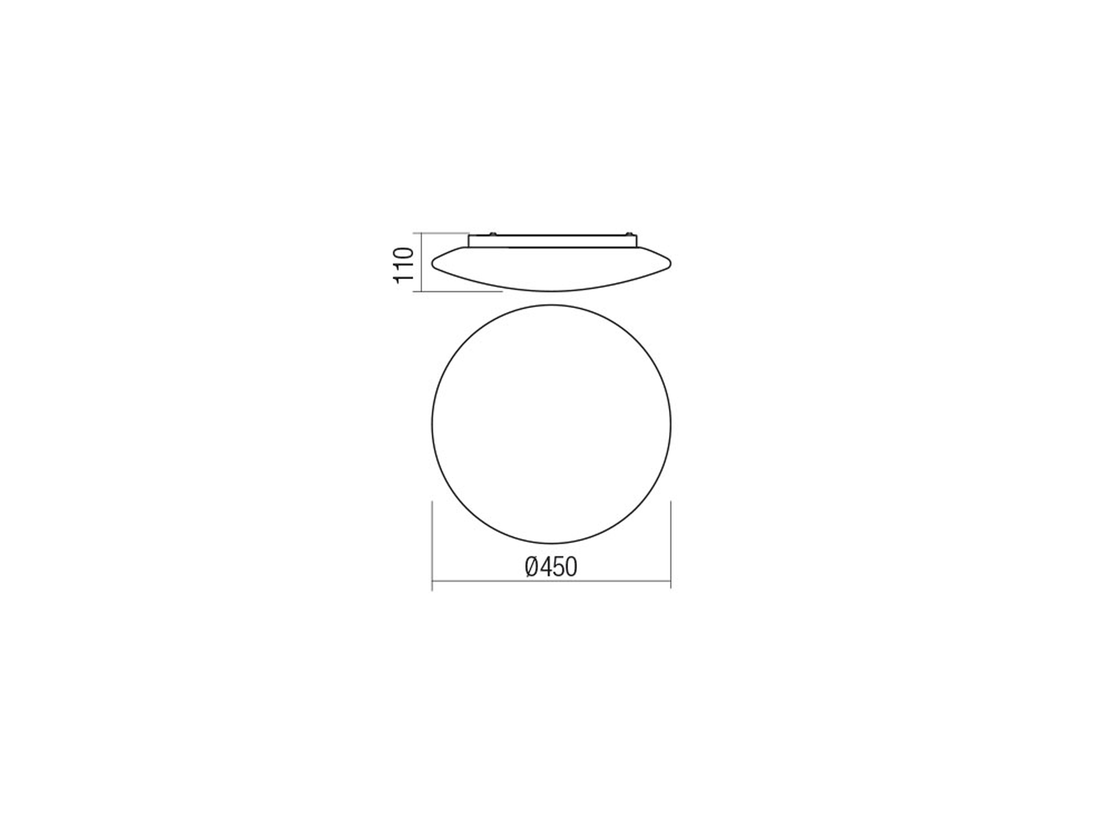 Stropní LED svítidlo Antiba bílé, 32W, 3000K, ø45cm, IP44