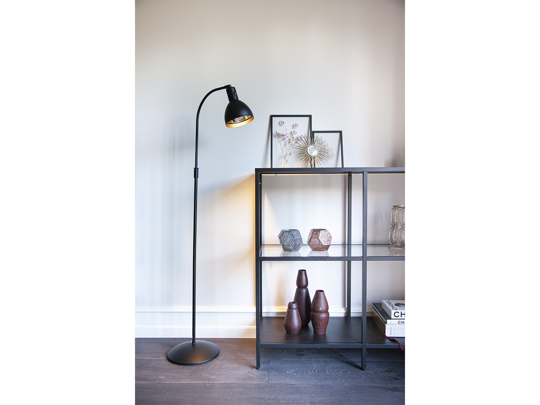 Stojací lampa Angora černá, 110-150cm