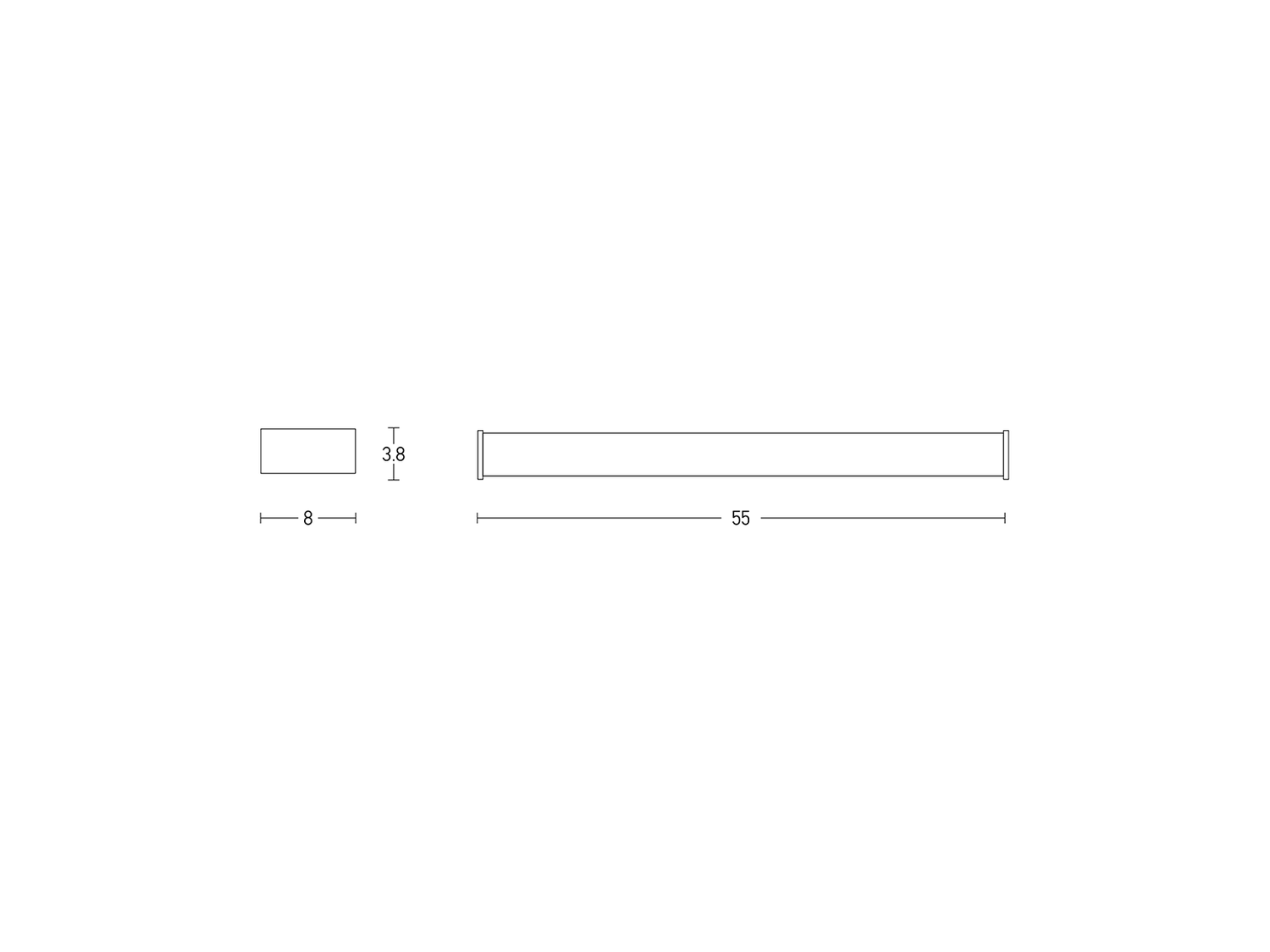Koupelnové nástěnné LED svítidlo chrom, 16W, 3000K, 55cm
