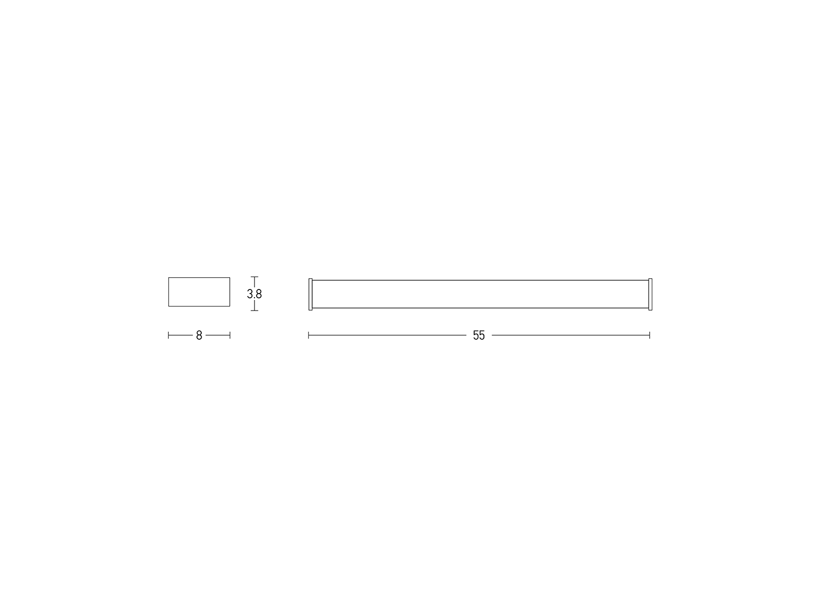 Koupelnové nástěnné LED svítidlo chrom, 16W, 3000K, 55cm