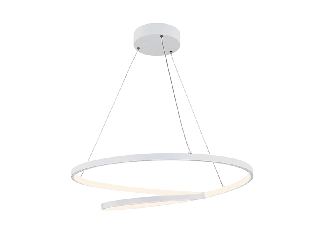 Závěsné LED svítidlo bílé, 52W, 3000K, ø60cm