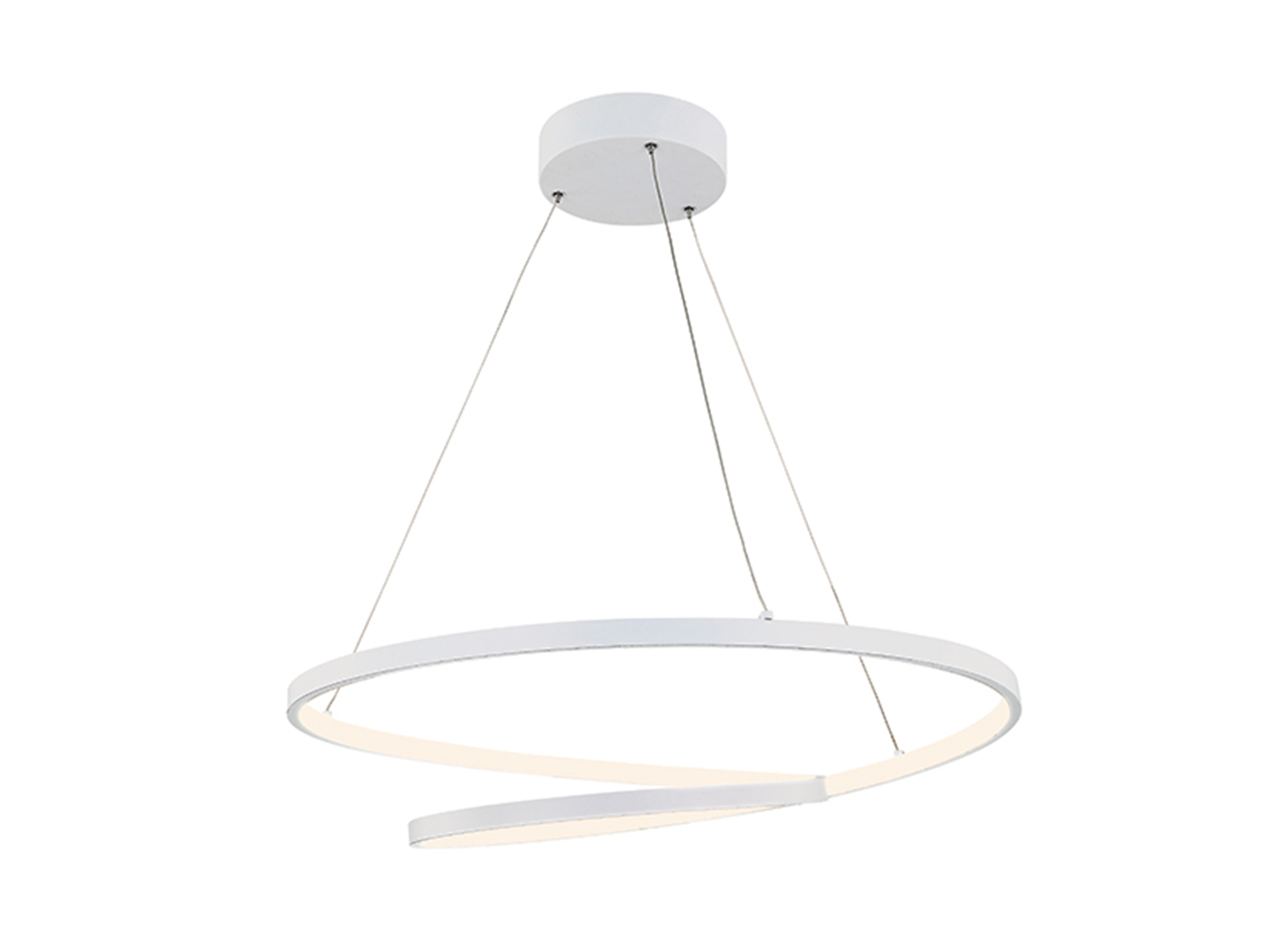Závěsné LED svítidlo bílé, 52W, 3000K, ø60cm