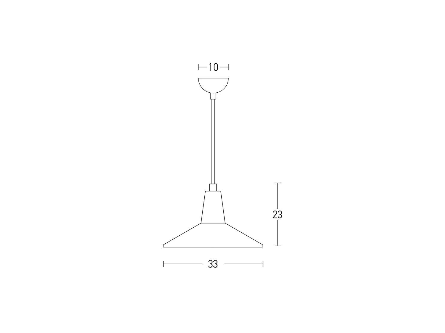 Závěsné svítidlo matně černé, 1xE27, ø33cm