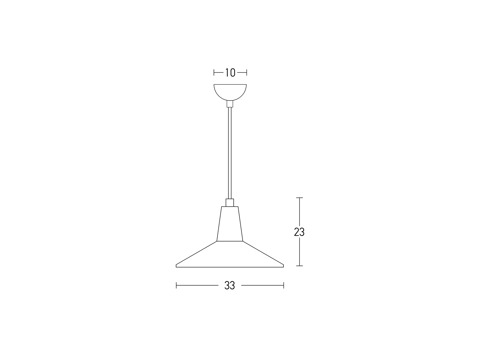 Závěsné svítidlo matně černé, 1xE27, ø33cm