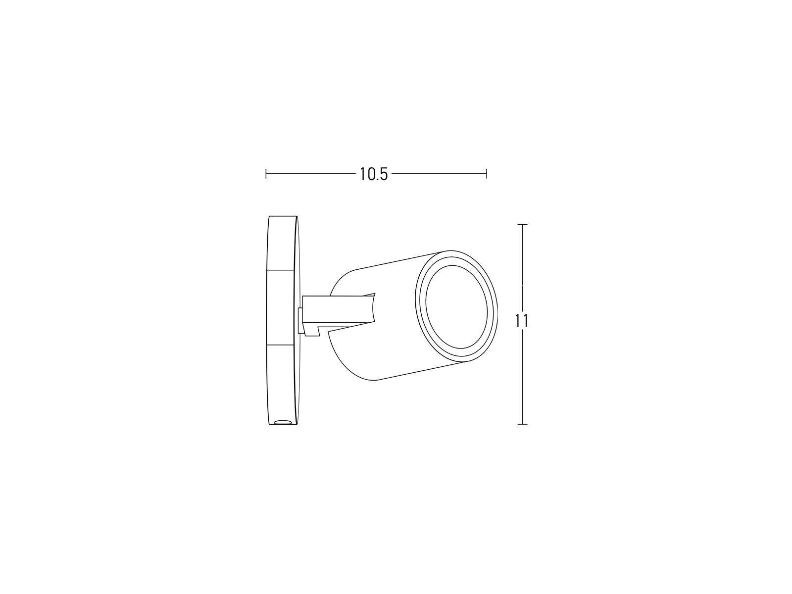 Nástěnné svítidlo matně bílé, 1xGU10, 11cm