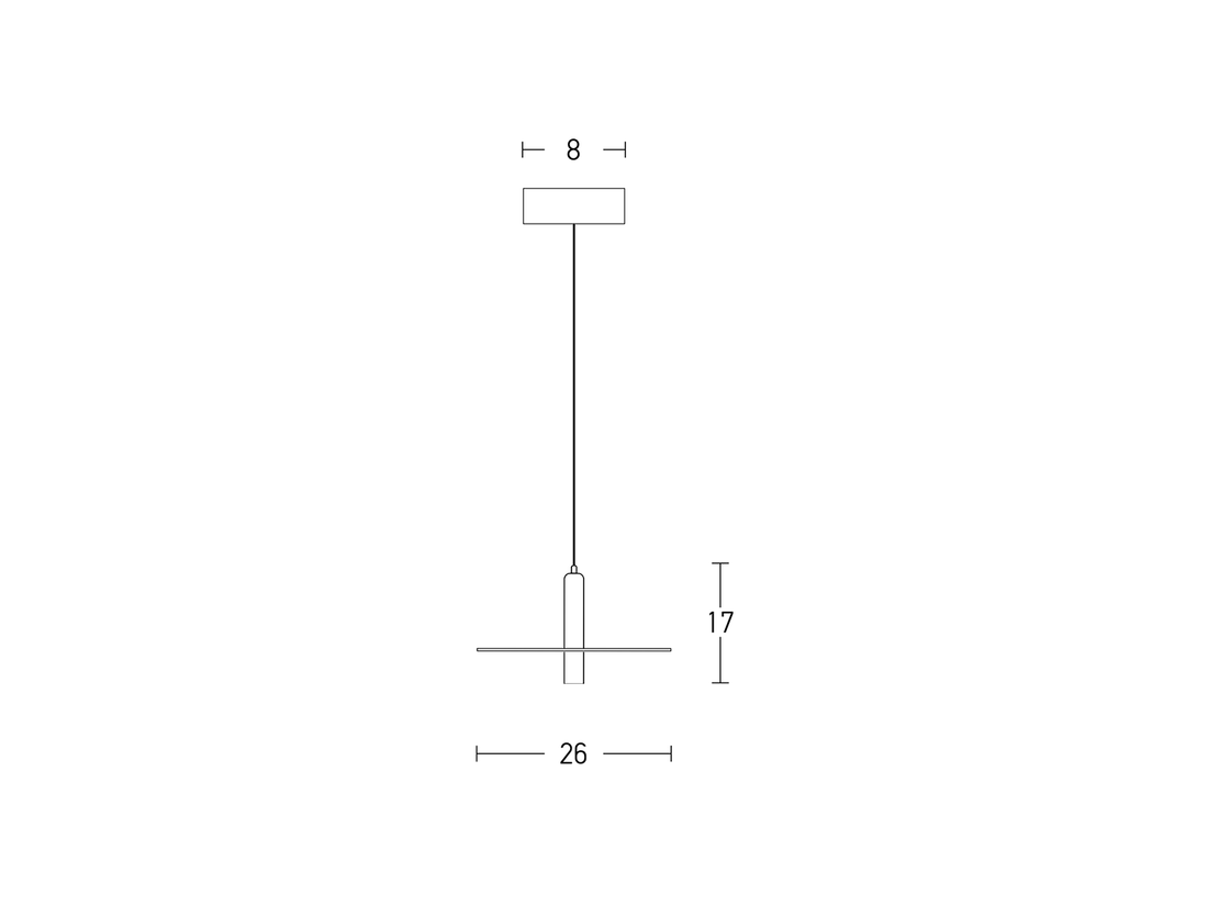 Závěsné LED svítidlo bílé, 7W, 3000K, 26cm