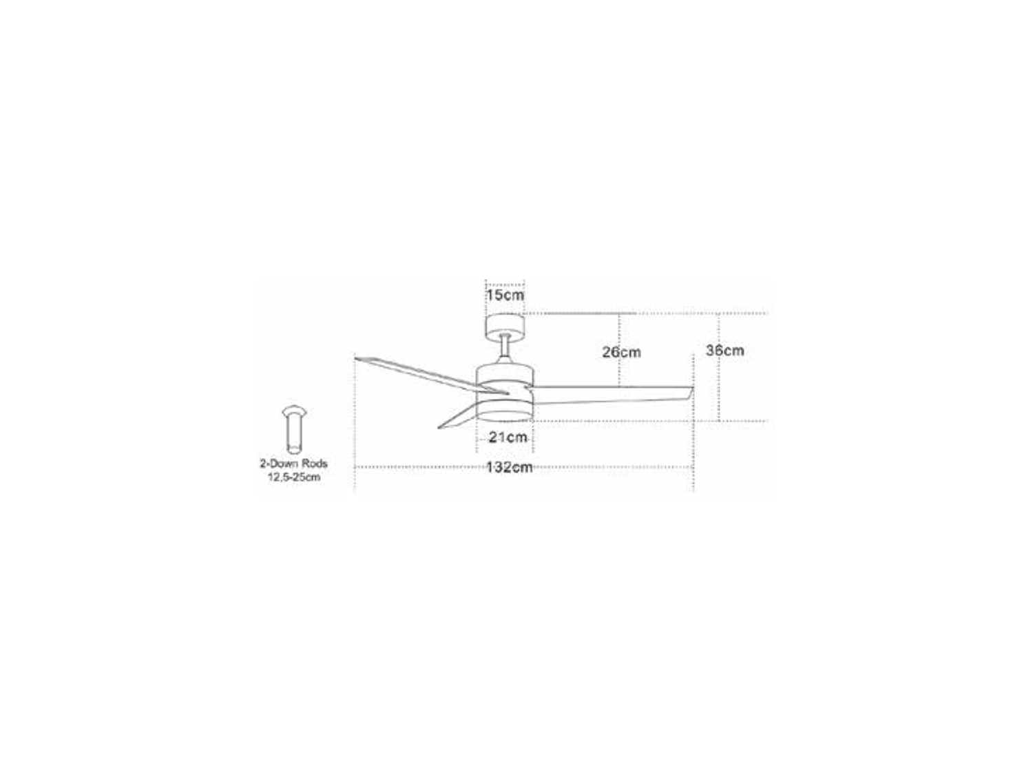 Stropní AC ventilátor s LED osvětlením, chrom/stříbrný, ø120cm