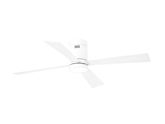 Stropní AC ventilátor s LED osvětlením, bílá, javorové/bílé lopatky ø124cm
