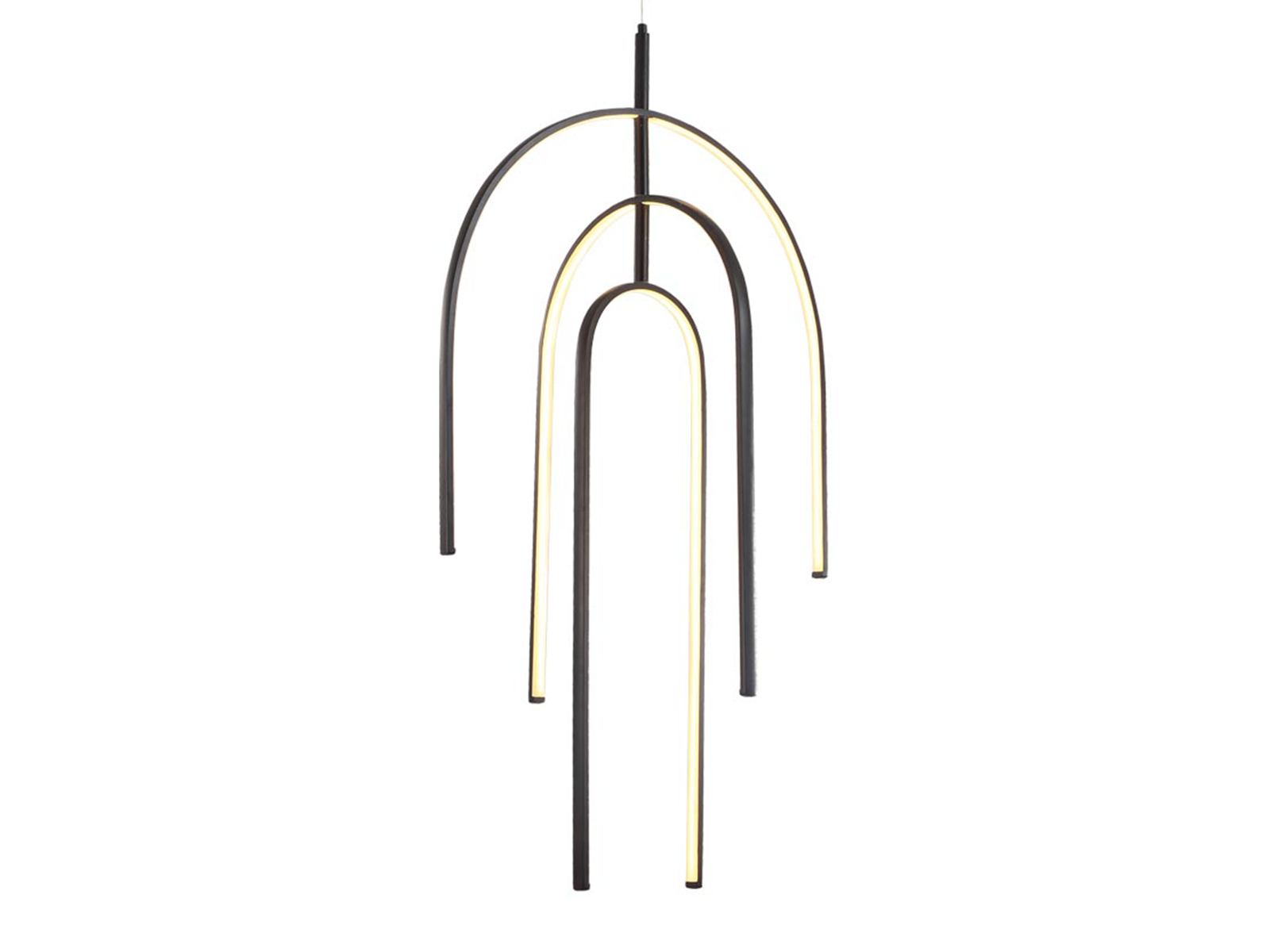 Závěsné stmívatelné LED svítidlo černé, 80W, 3000K, 110cm