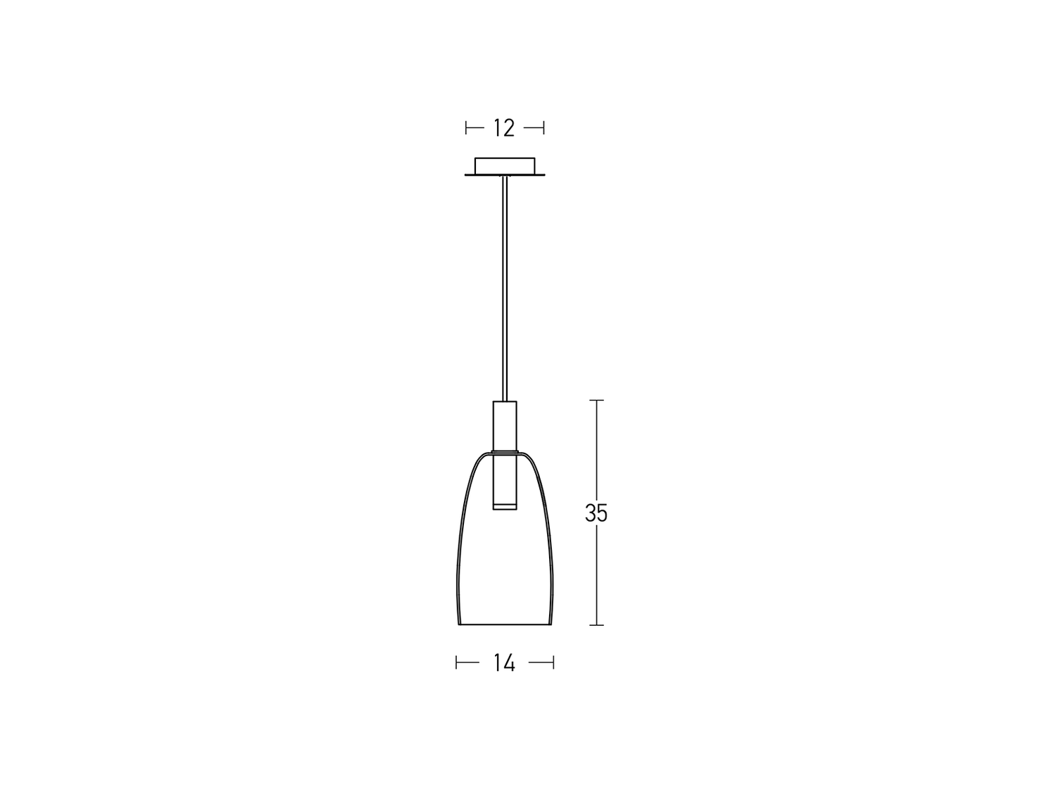 Závěsné LED svítidlo kouřově šedé, 5W, 3000K, 35cm