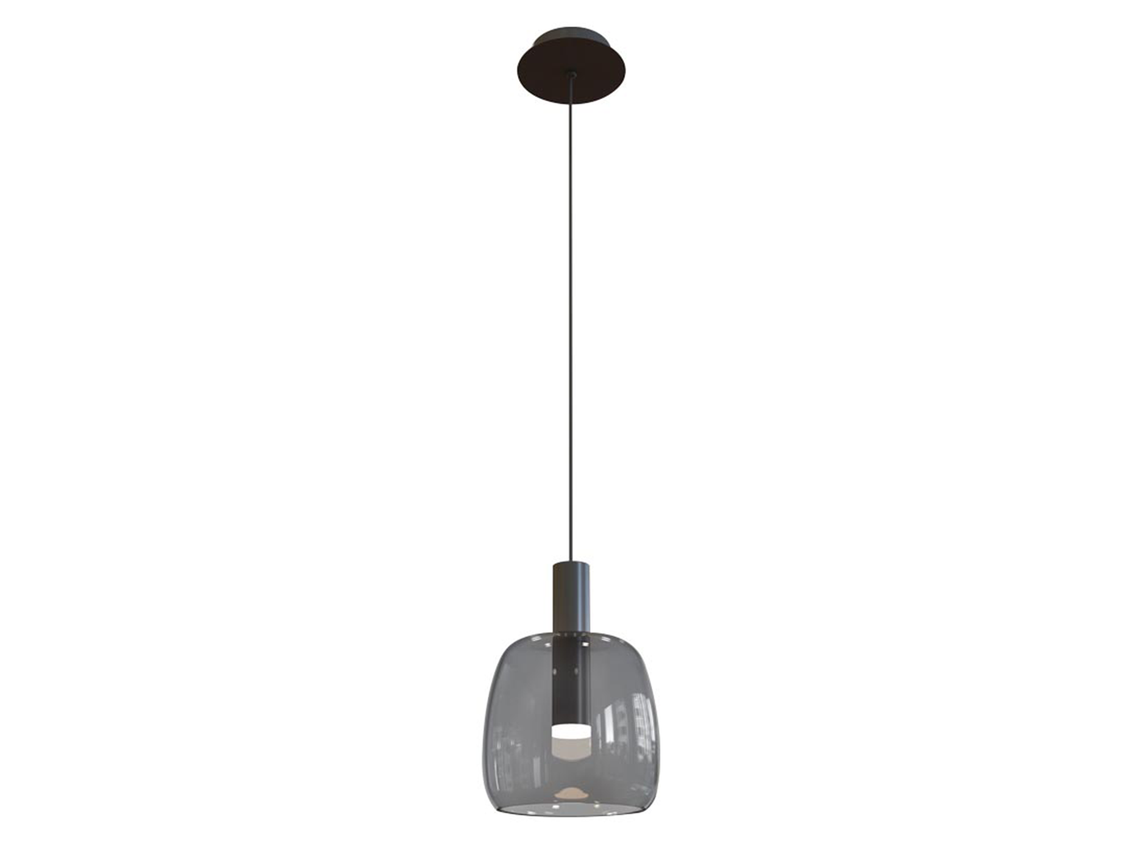 Závěsné LED svítidlo kouřově šedé, 5W, 3000K, 22cm