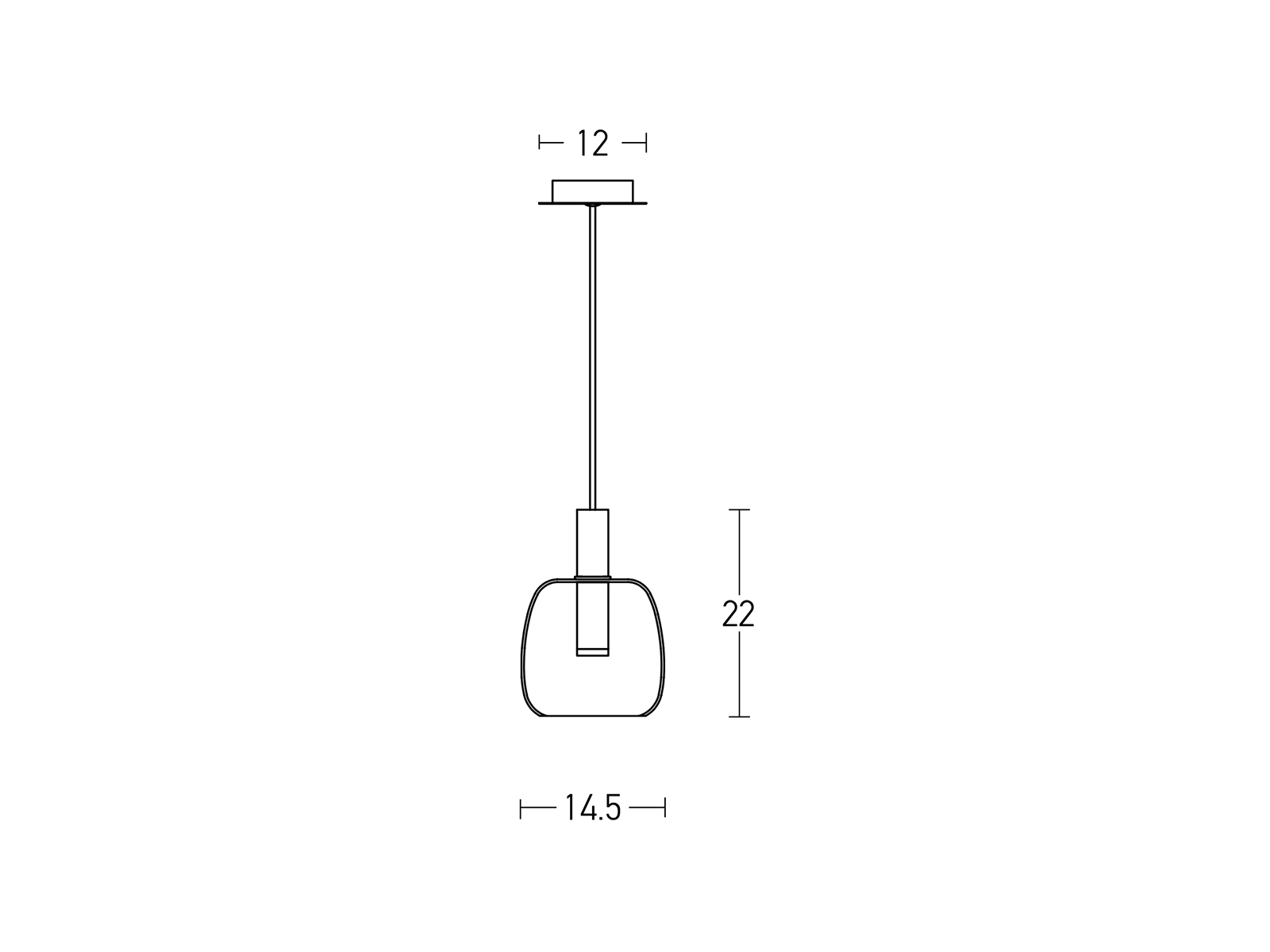 Závěsné LED svítidlo kouřově šedé, 5W, 3000K, 22cm