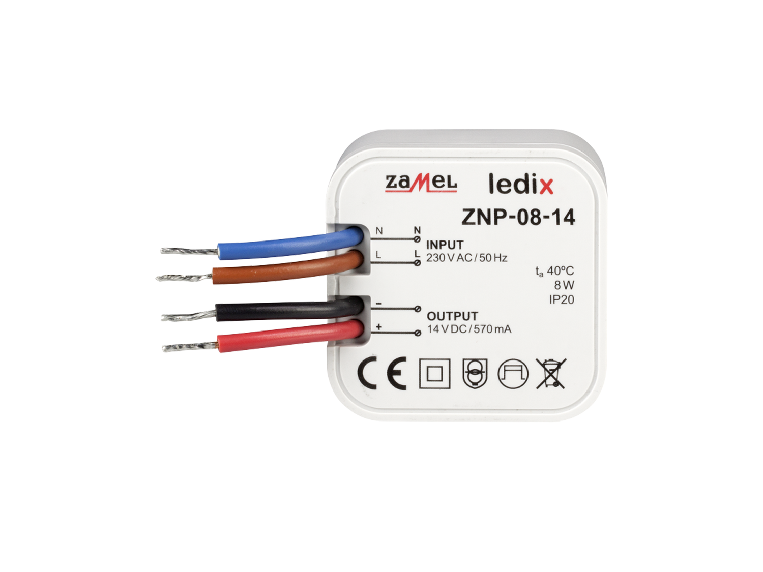 Napájecí zdroj LEDIX ZNP-08-14 do krabice IP20