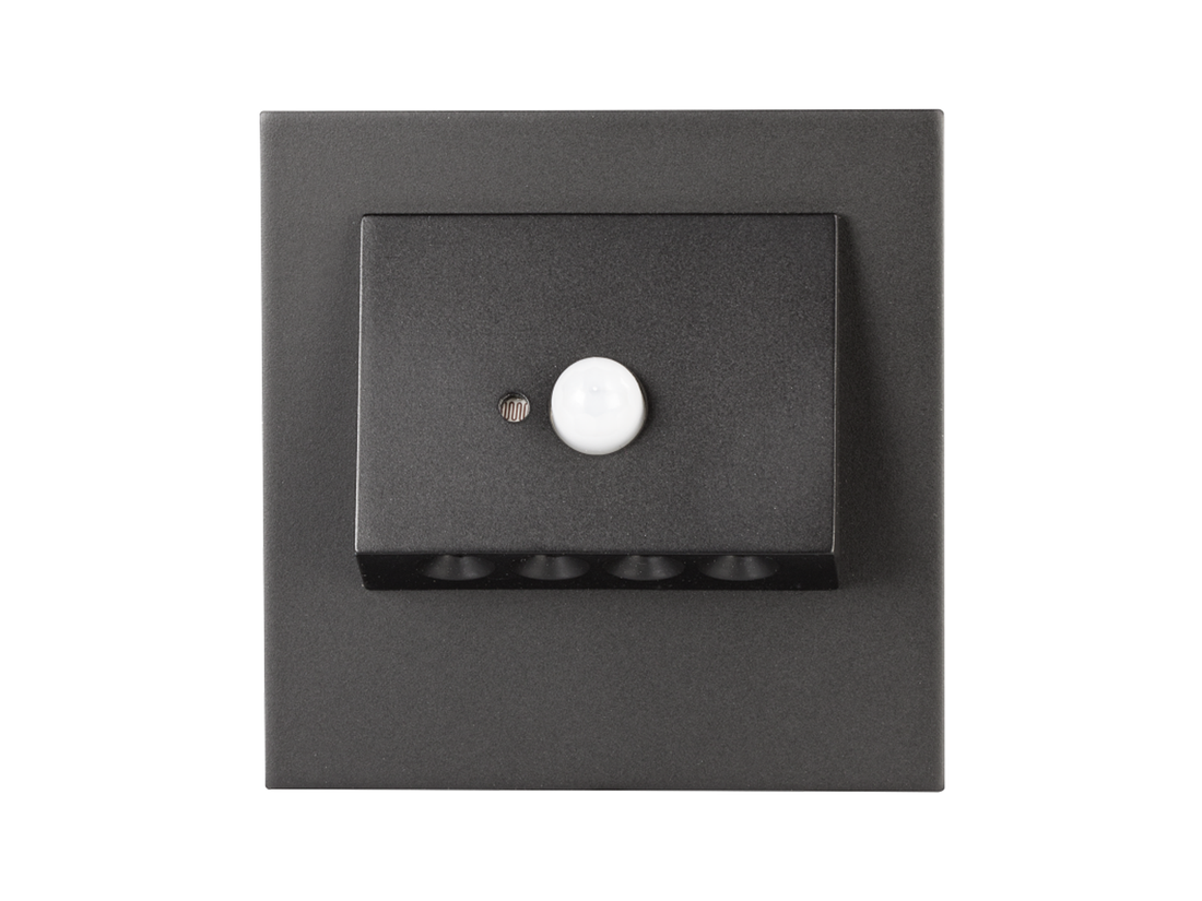 Svítidlo LED se senzorem pod omítku LEDIX NAVI 14V DC, černá, teplá bílá, IP20