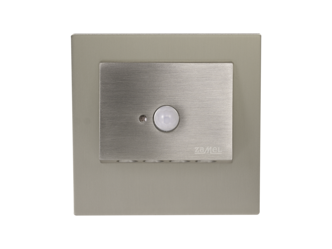 Svítidlo LED se senzorem do KU krabice LEDIX NAVI 230 V AC, nerezová ocel, teplá bílá, IP20