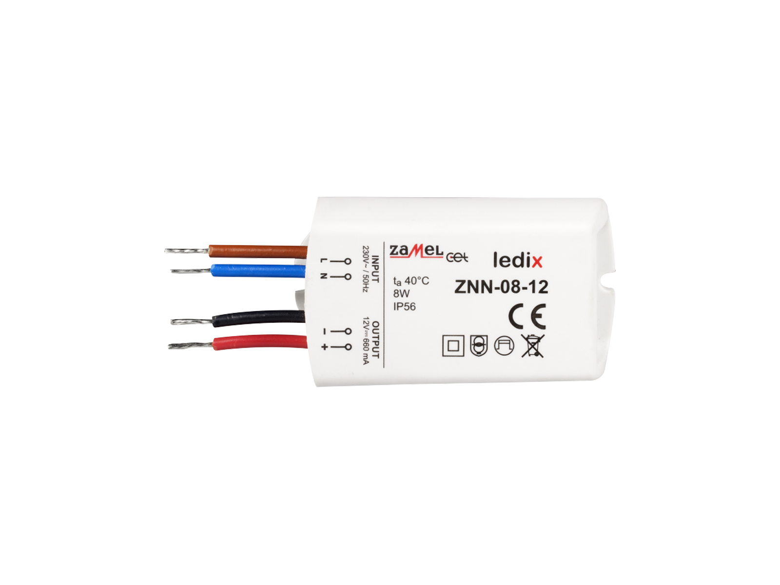 Napájecí zdroj LEDIX ZNN-08-12 na omítku IP56