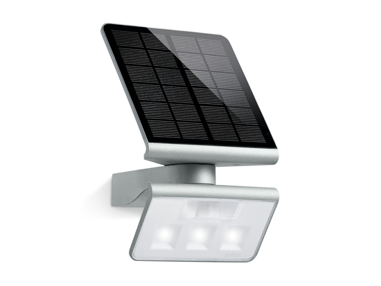 Solární senzorový LED reflektor XSolar L-S stříbrný, 1,2W, 4000K