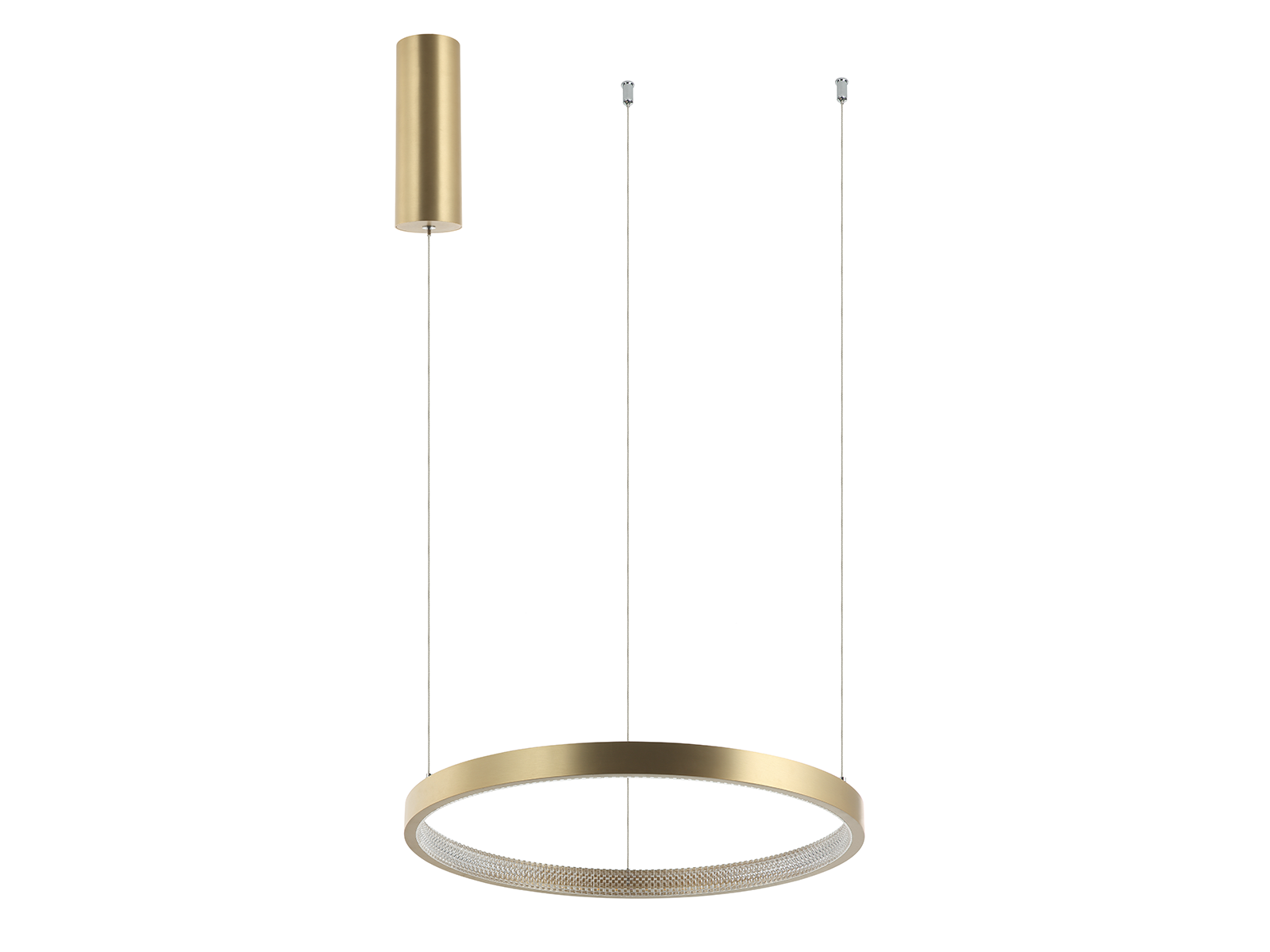 Závěsné LED stmívatelné svítidlo zlaté, 50W, 3000K, ø80cm