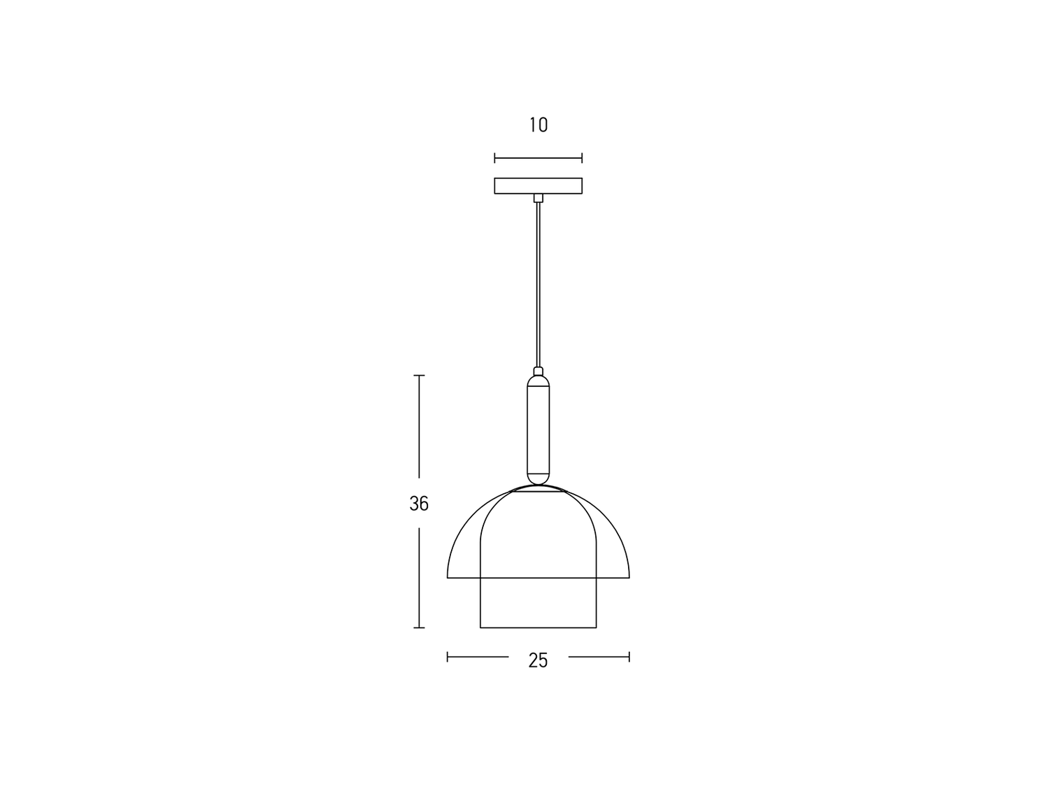 Závěsné svítidlo kouřově šedé, 1xE27, ø25cm