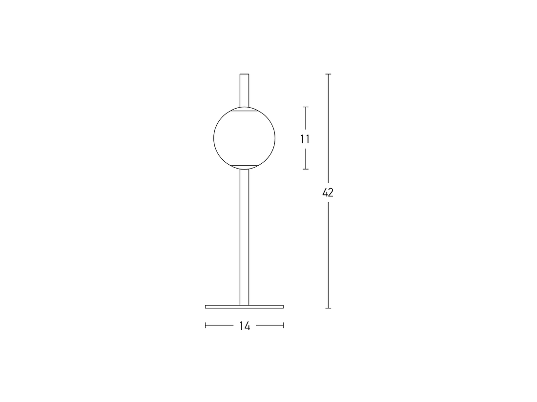 Stolní LED lampa černá, 6W, 3000K, 42cm