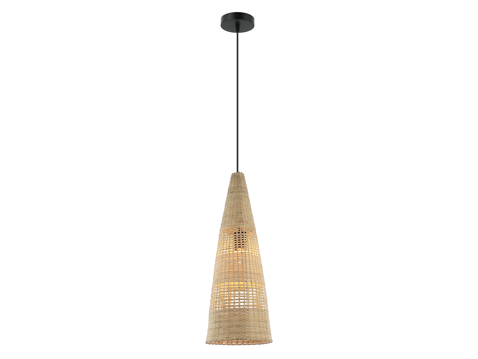 Závěsné svítidlo přírodní bambus, 1xE27, 60cm