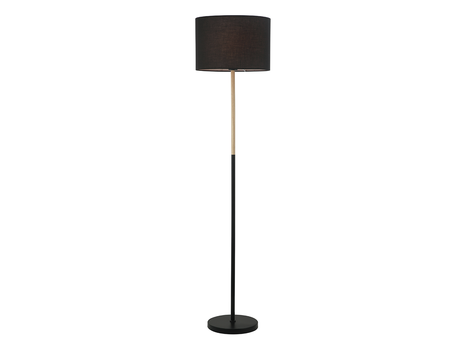 Stojací lampa matně černá, 1xE27, 150cm