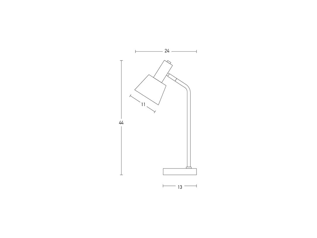 Stolní lampa šedá/zlatá, 1xE14, 44cm