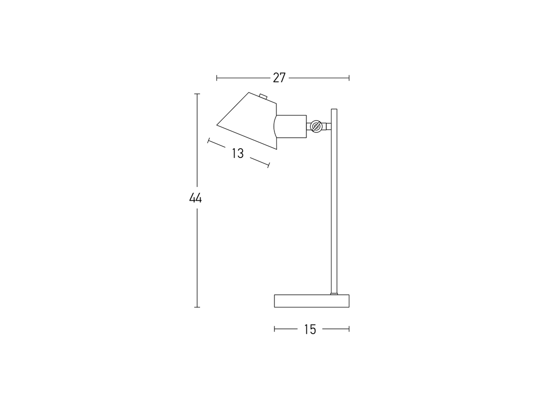 Stolní lampa matně bílá, 1xE27, 44cm